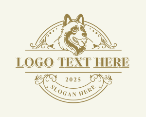Decorative Hound Dog logo