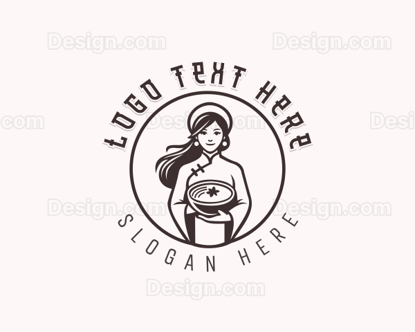 Asian Cuisine Chef Logo