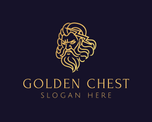 Gold Greek Mythology God logo design