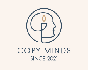 Candle Mind Man logo design