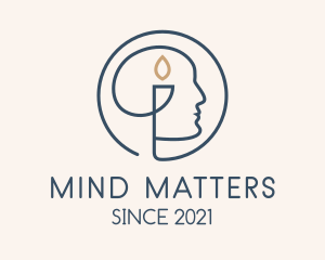 Candle Mind Man logo design