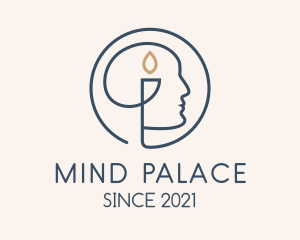 Candle Mind Man logo design