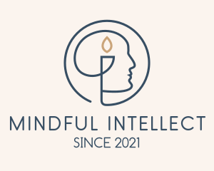 Candle Mind Man logo design