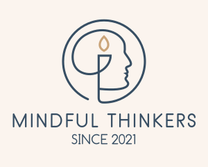 Candle Mind Man logo design