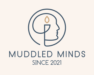 Candle Mind Man logo design