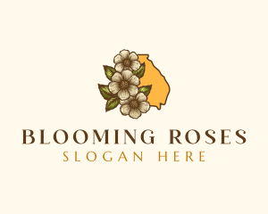 Cherokee Rose Flower logo design