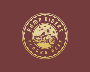 Motorcycle Motocross Biker logo design