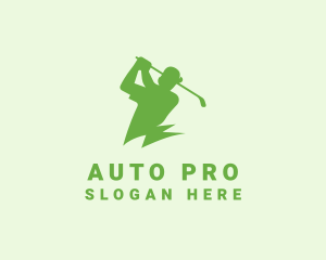 Golfer Golf Sports logo