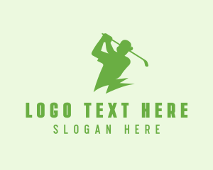 Golfer Golf Sports logo