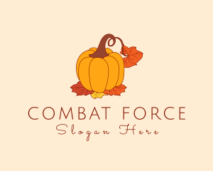 Fall Season Pumpkin logo