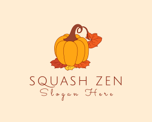 Fall Season Pumpkin logo