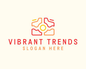 Multicolor Camera Line Art logo