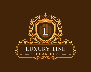 Luxury Floral Crest logo design