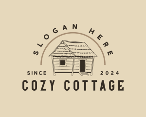 Nipa Hut Cottage logo design