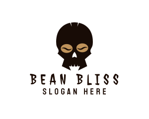 Coffee Bean Skull logo design