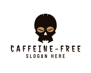 Coffee Bean Skull logo design