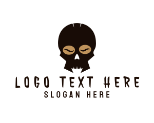 Coffee - Coffee Bean Skull logo design