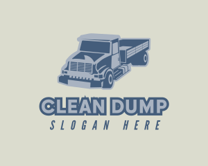 Retro Dump Truck Construction logo design