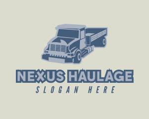 Retro Dump Truck Construction logo design