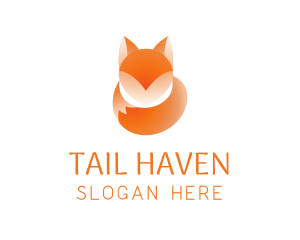 Orange Fox Tail logo design