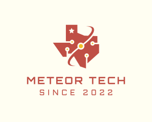 Texas Online Tech Map logo design