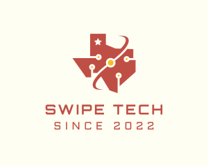 Texas Online Tech Map logo design