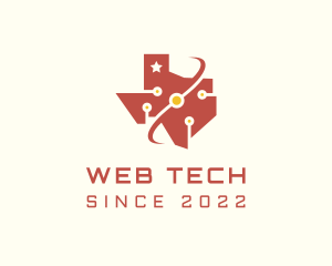 Texas Online Tech Map logo design