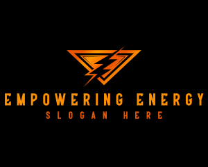 Power Triangle Thunderbolt logo design