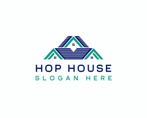 House Roofing Property logo design