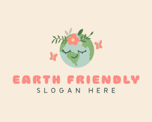 Eco Earth Floral logo design