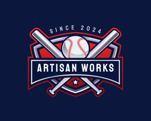 Baseball Sports League logo design