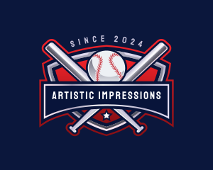 Baseball Sports League logo design