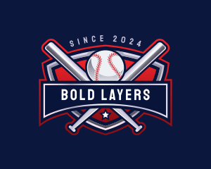 Baseball Sports League logo design