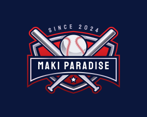 Baseball Sports League logo design