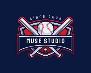 Baseball Sports League logo design