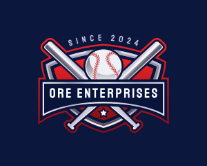 Baseball Sports League logo design