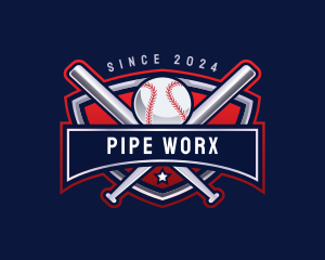 Baseball Sports League logo design