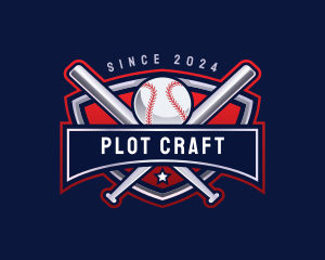 Baseball Sports League logo design