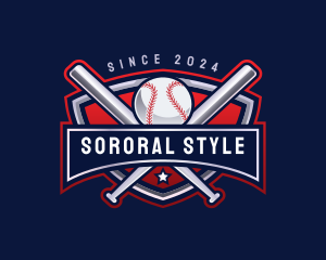 Baseball Sports League logo design