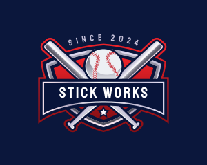 Baseball Sports League logo design