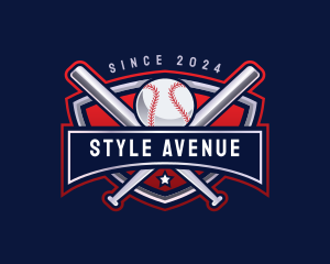 Baseball Sports League logo design