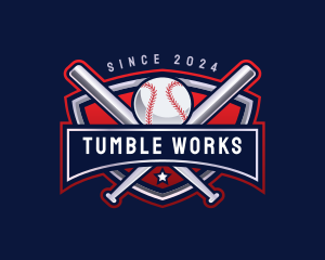 Baseball Sports League logo design