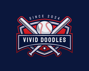 Baseball Sports League logo design