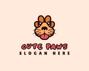 Dog Paw Puppy logo design