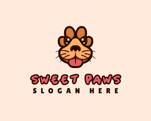 Dog Paw Puppy logo design