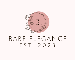 Feminine Flower Wreath logo design