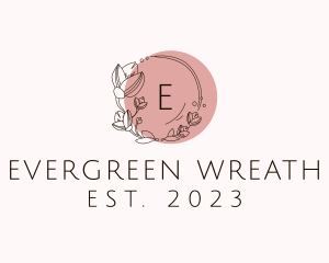 Feminine Flower Wreath logo design