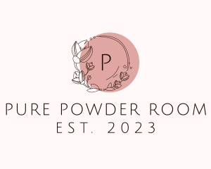 Feminine Flower Wreath logo design