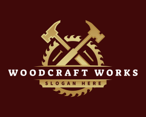 Hammer Saw Carpentry logo