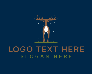 Deer Buck Antler logo